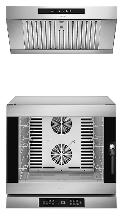 ПЕЧЬ КОНВЕКЦИОННАЯ С ВЫТЯЖНЫМ ЗОНТОМ SMEG ALFA625E1HDS+ K4610X